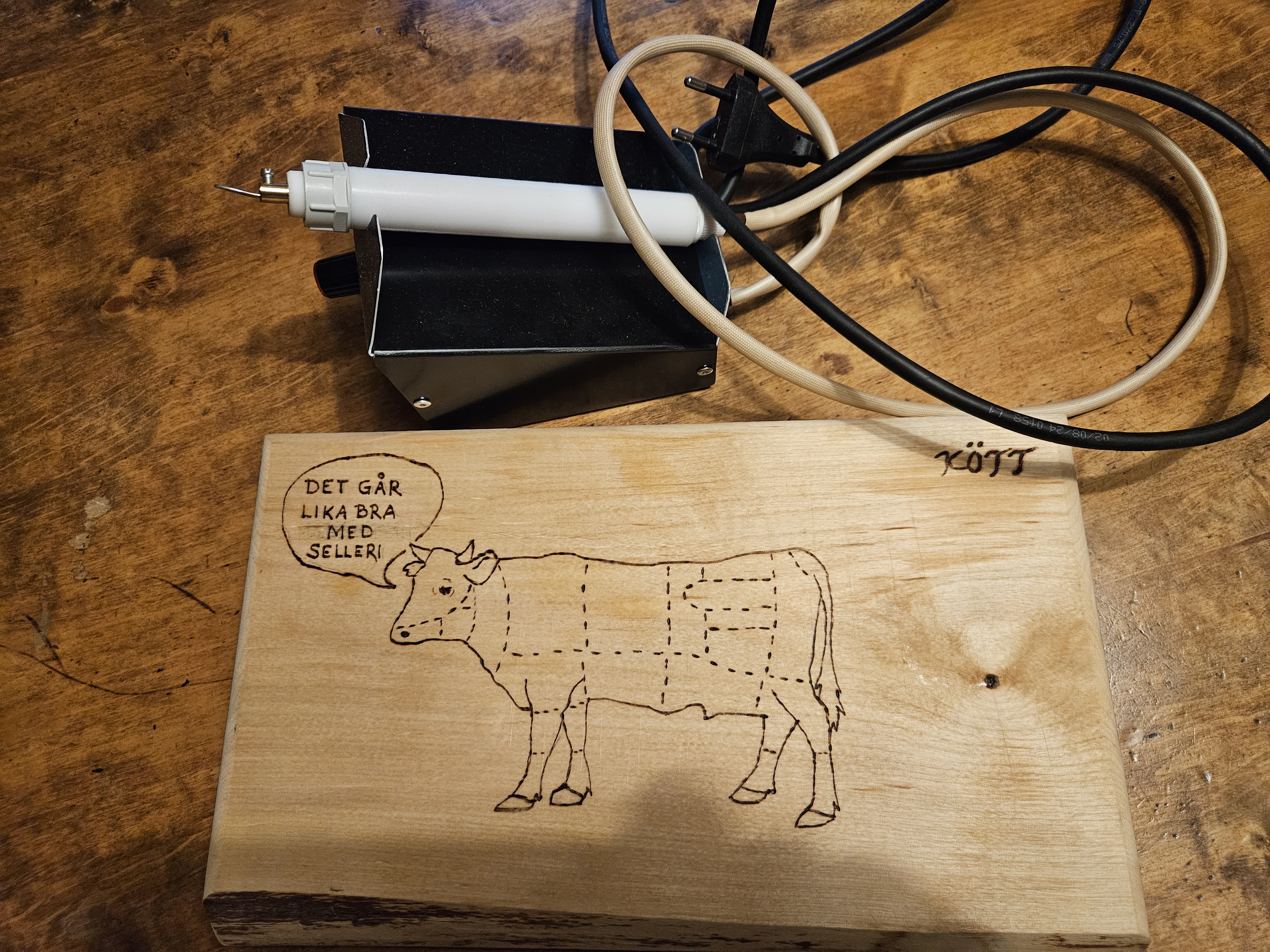 Brännpenna glödritningsapparat