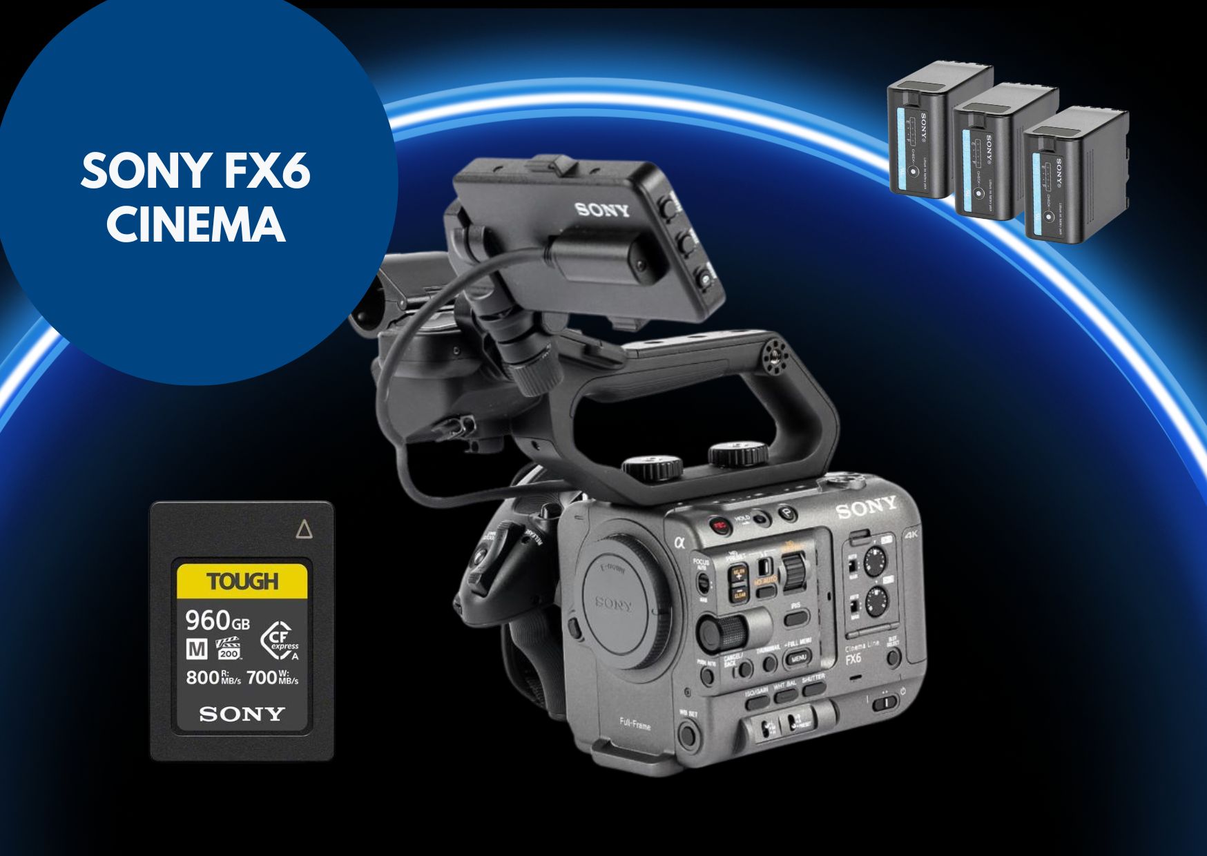 Sony fx6 cinema camera 4k fx 6 + sony 960gb cfexpress