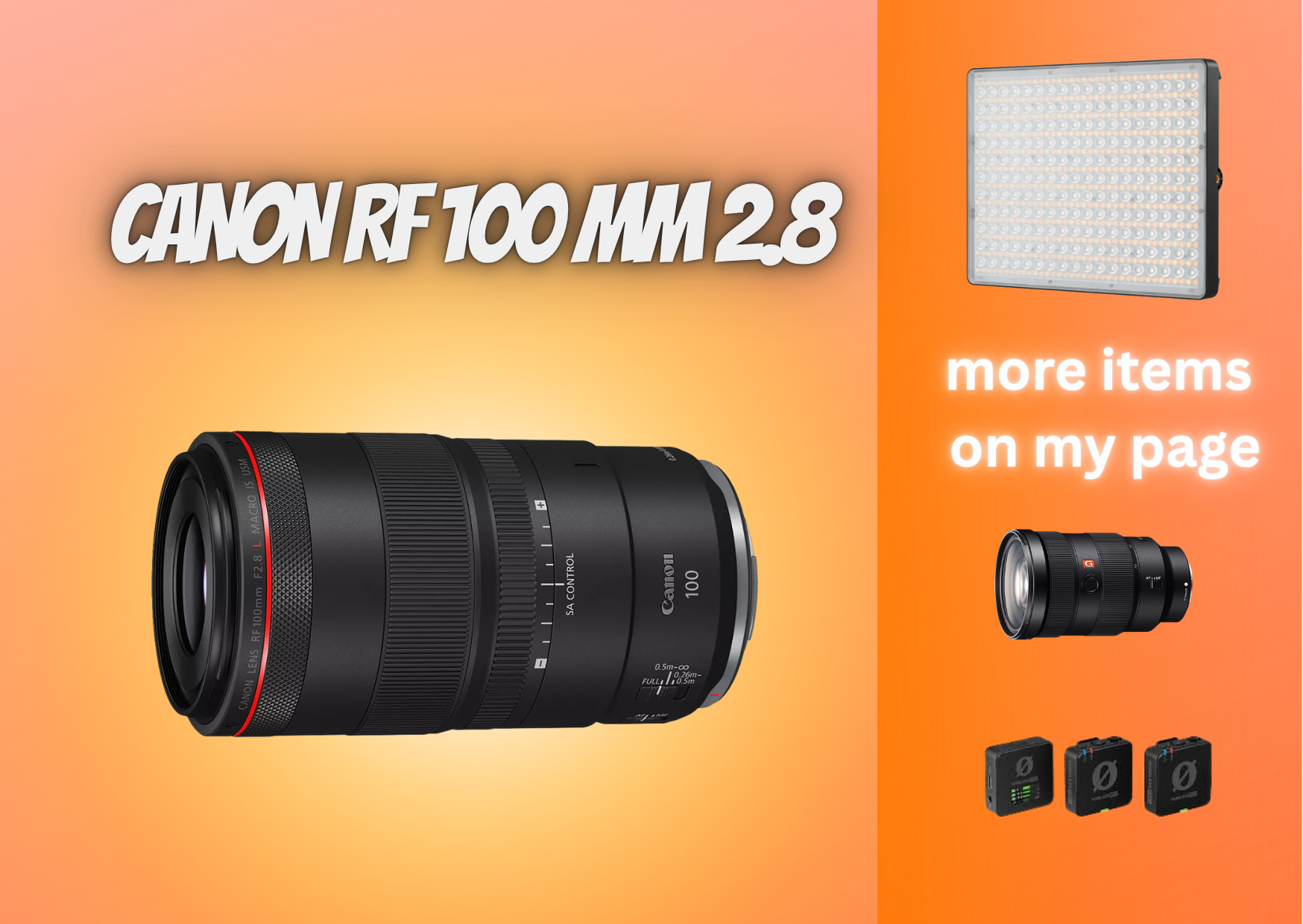 Canon  rf 100mm 100 mm f2.8 l macro is usm lens gb