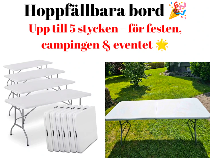 🪑 hopfällbart & tåligt bord – perfekt för både fest & funktion! 🎉