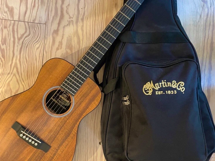 Mini martin akustisk gitarr med case