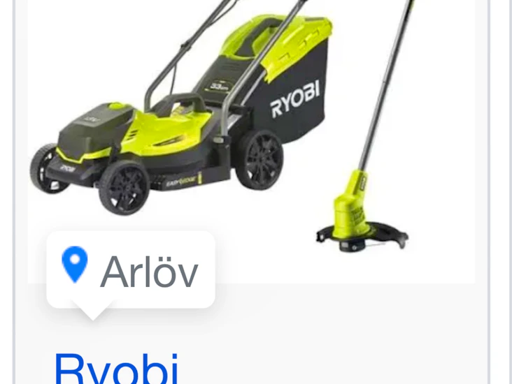 Ryobi gräsklippare på batteri ink uppsamlare