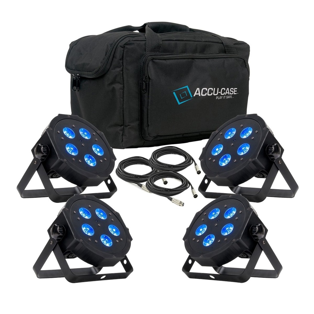 Lyspakke til fest, scene & event – 4x adj mega hex par