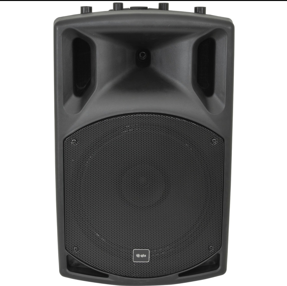 Qtx qx15pa speaker & 2 cabled mics 