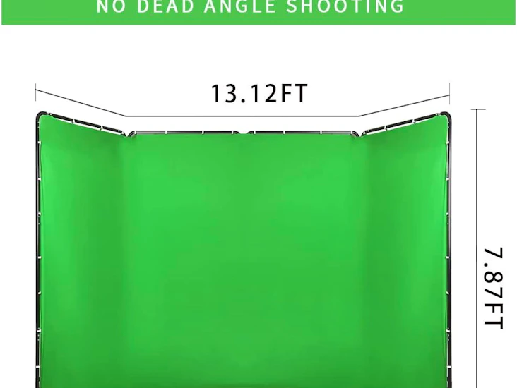Portable large green screen backdrop (7.87ft x 13.12ft )
