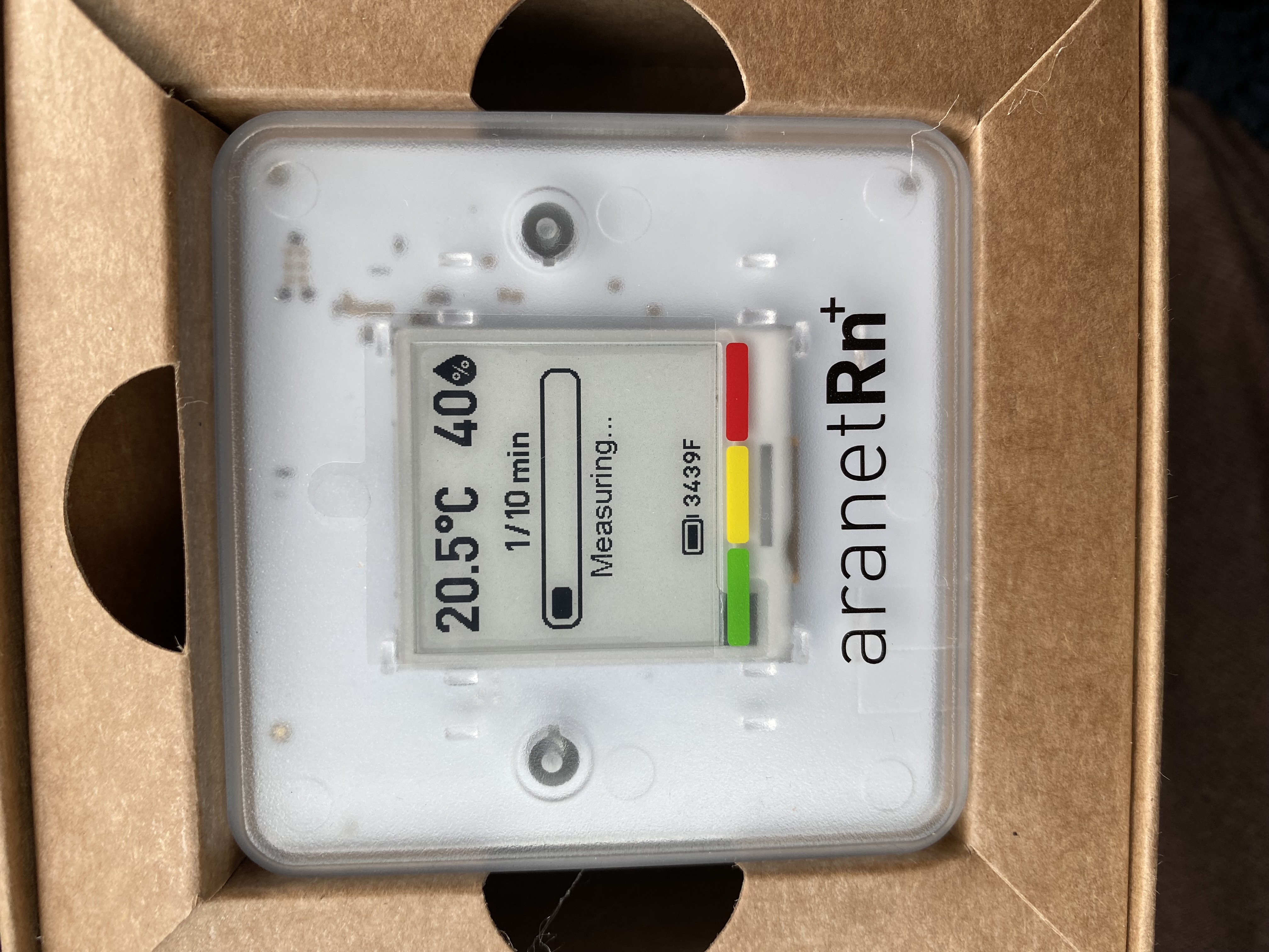Radon sensor plus - aranetrn+ (resultat på 10min)
