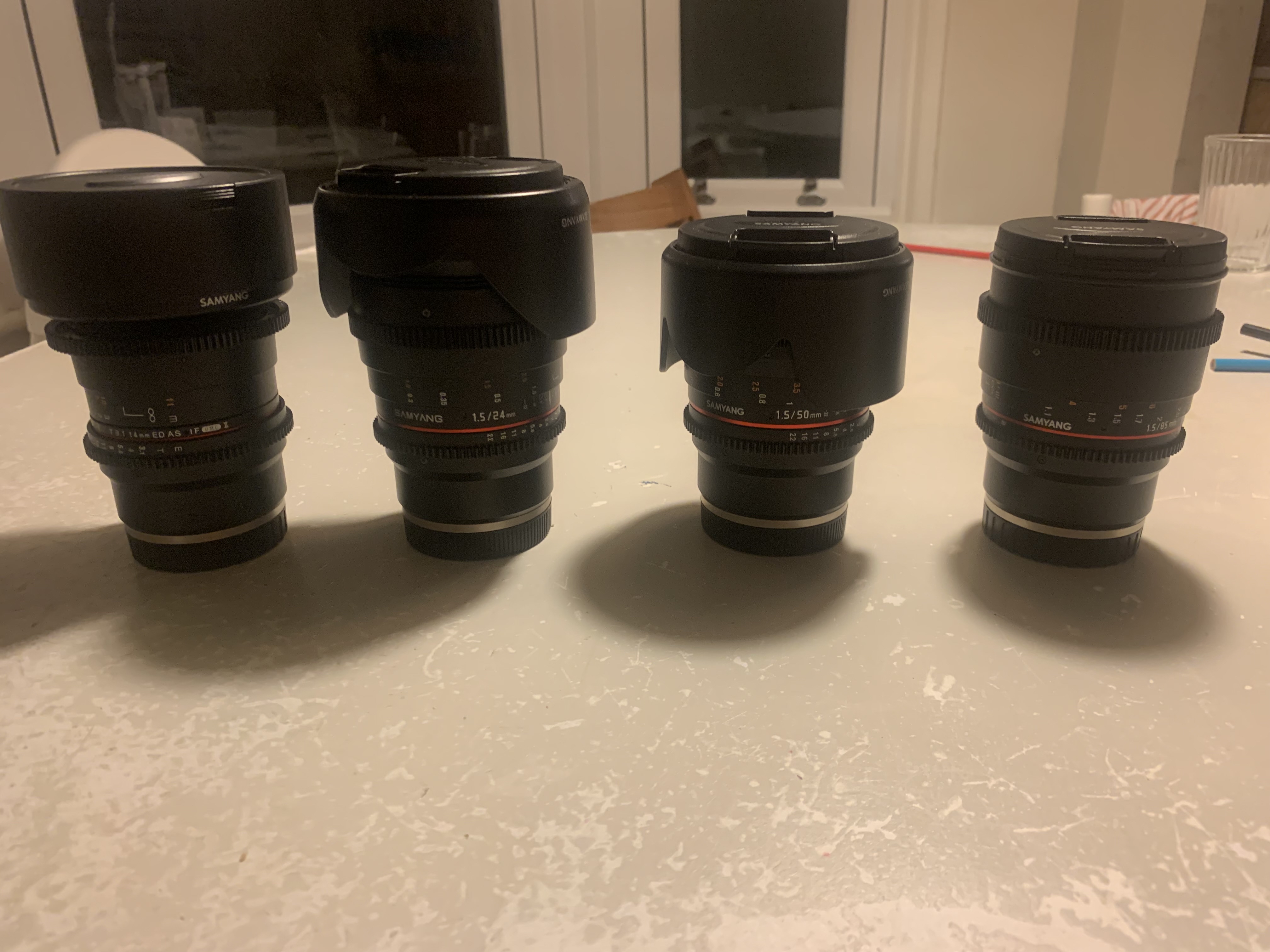 Samyang cine primes e-mount set
