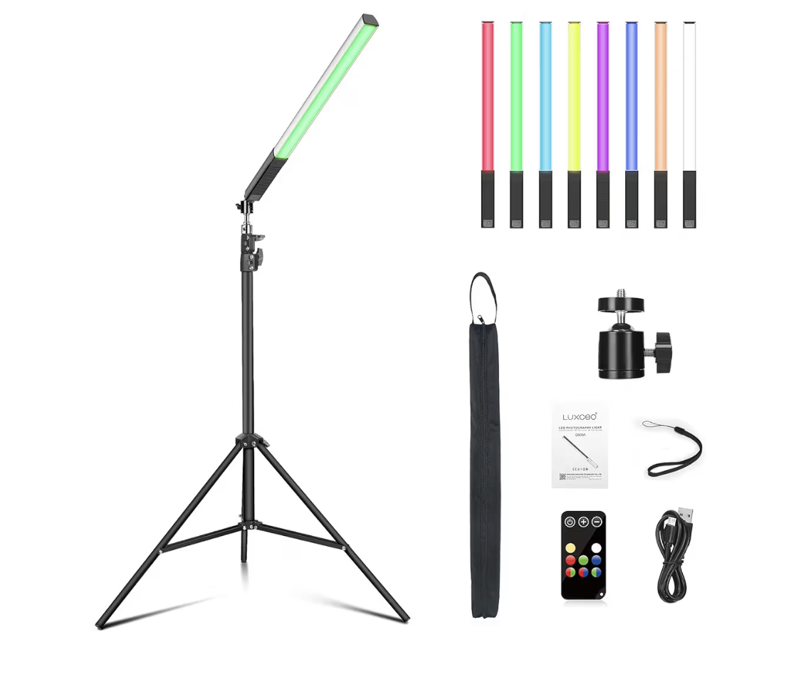 Portable led photography light wand