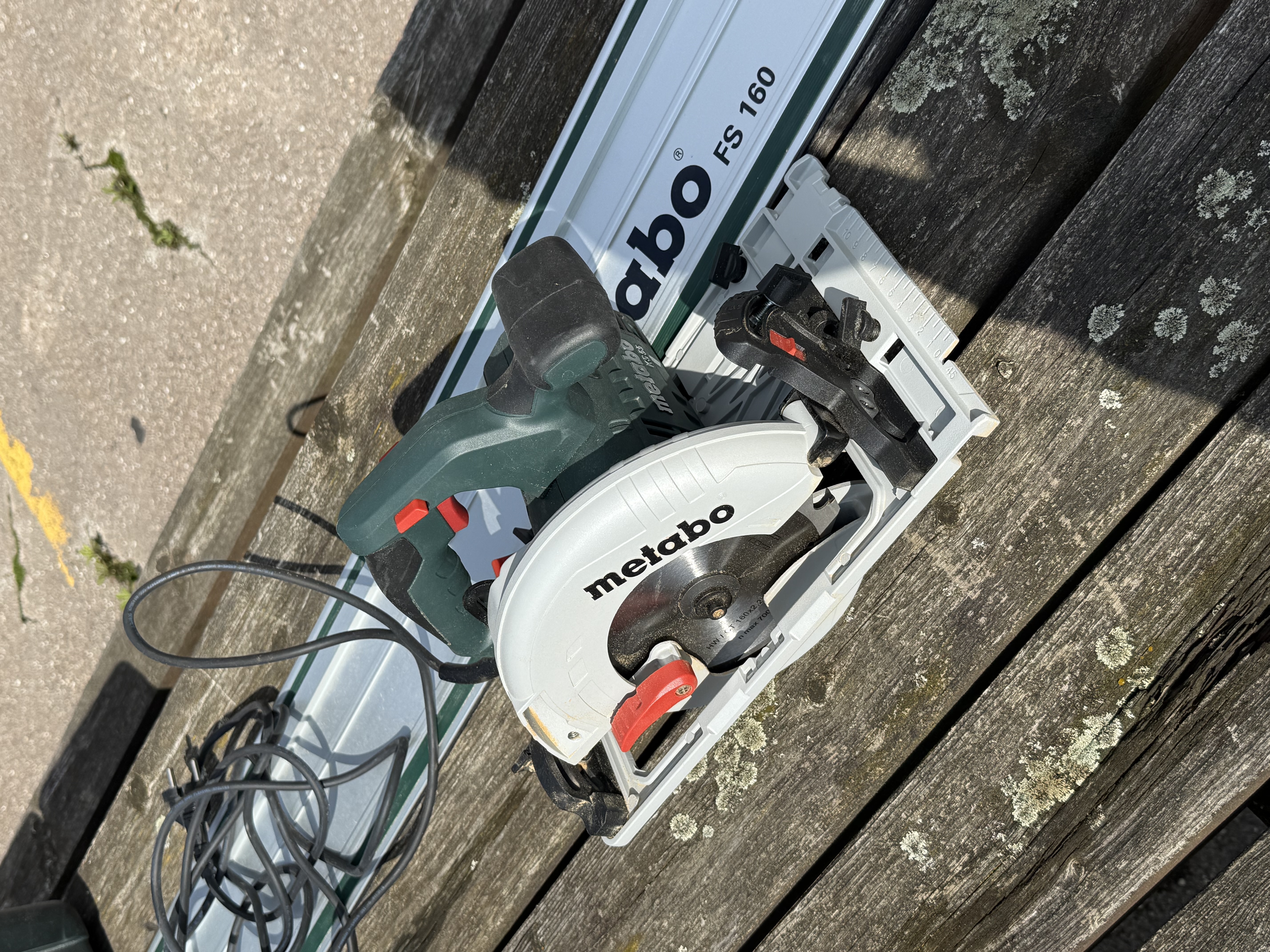 Metabo ks 55 fs rundsav med 1,6 m føringsskinne