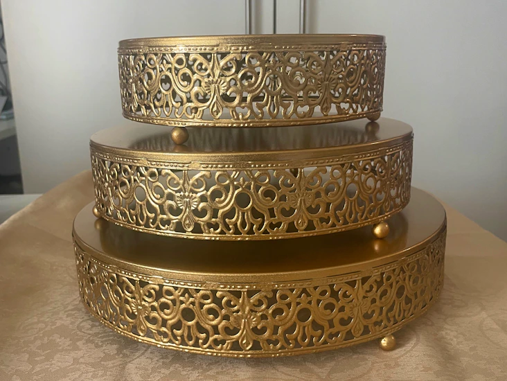 Gold cake stand 3 tier