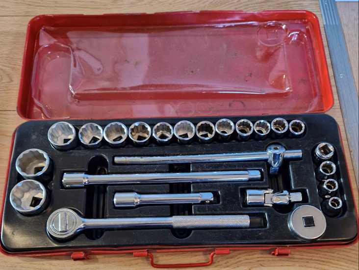 1/2" pipenøkkel sett 10-32mm