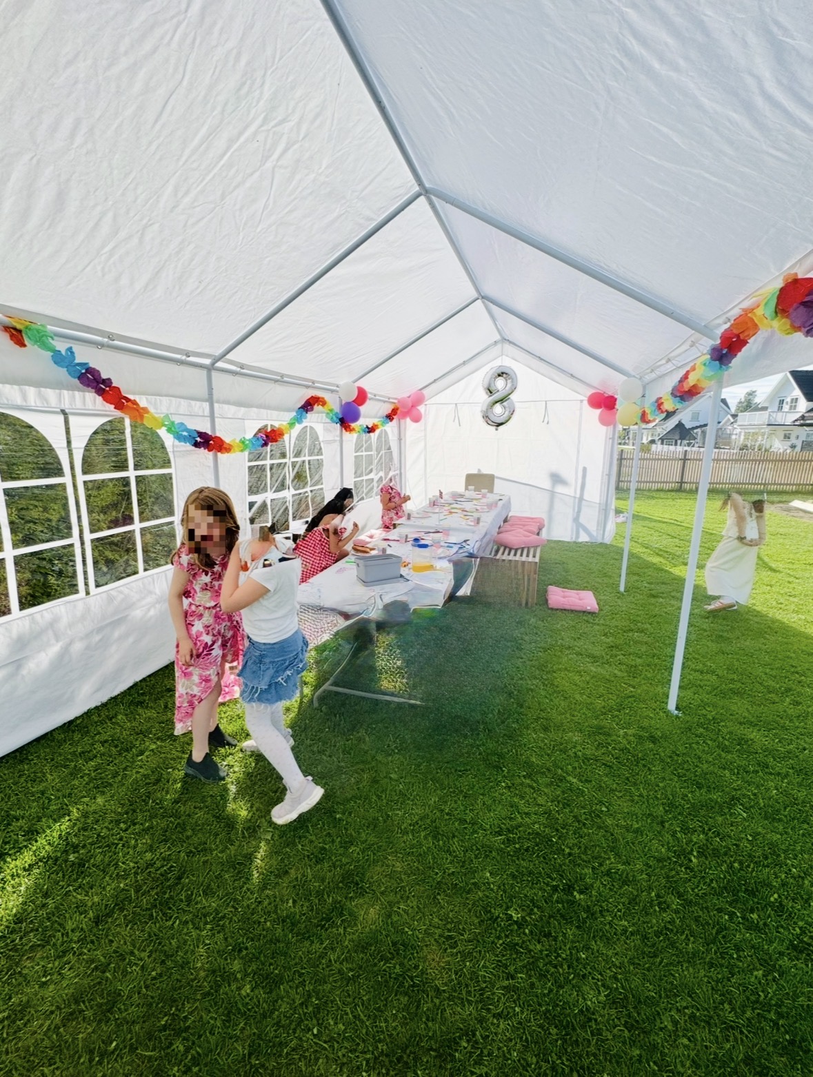 Partytelt - 3x8 meter - enkel montering 