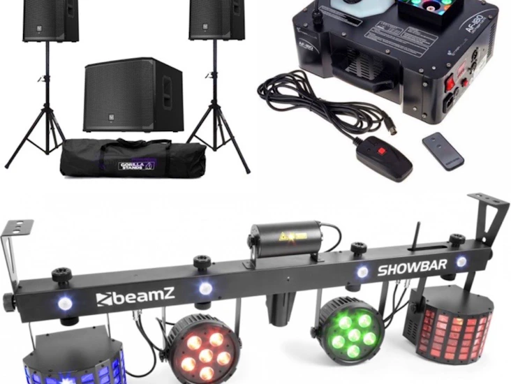 Högtalare 3000w 🔊ljus 🎉& rök 💨