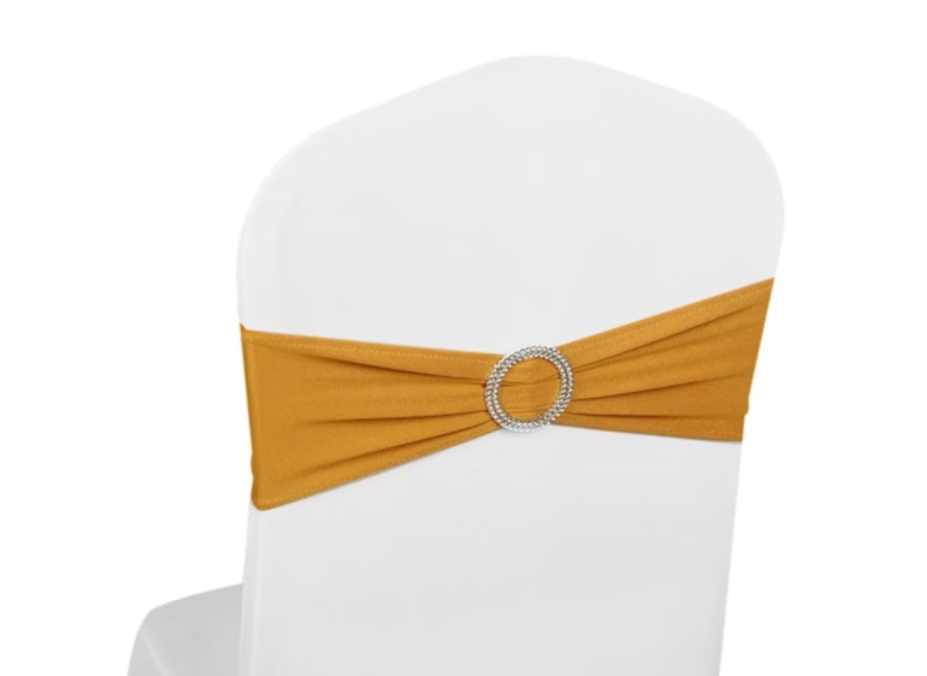 X200 pcs  gold spandex chair sashes bows 