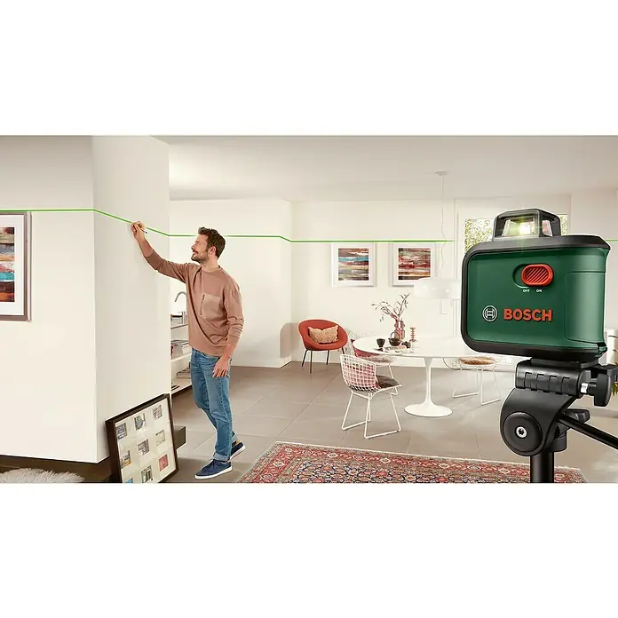 Bosch advancedlevel 360° krysslinjelaser + stativ