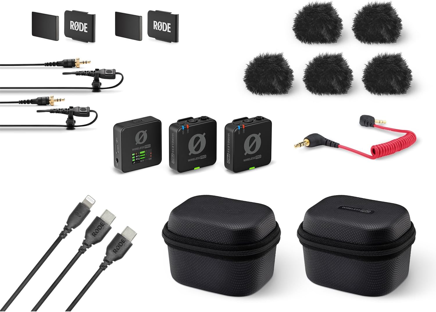 Røde wireless pro (2 st myggmikrofoner +tillbehör)