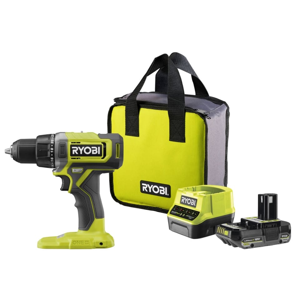 Ryobi rdd18-1c20s drill m/batteri