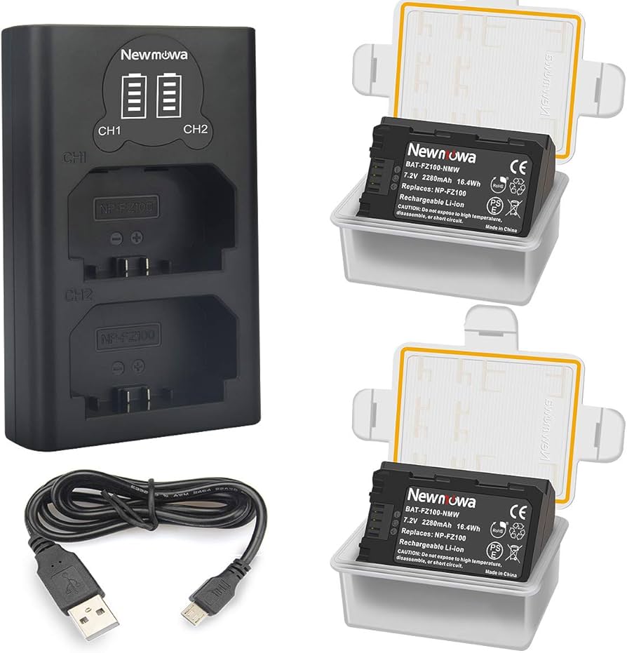 Newmowa np-fz100 replacement battery and dual lcd usb battery