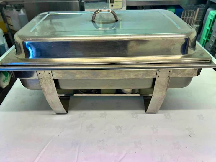 Chafing dishes food warmer with fuel container, stainless steel buffet server for hire