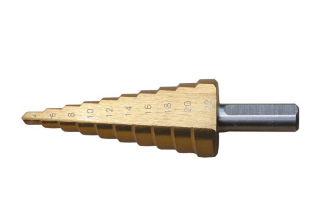 Metric step drill bit 4–22mm