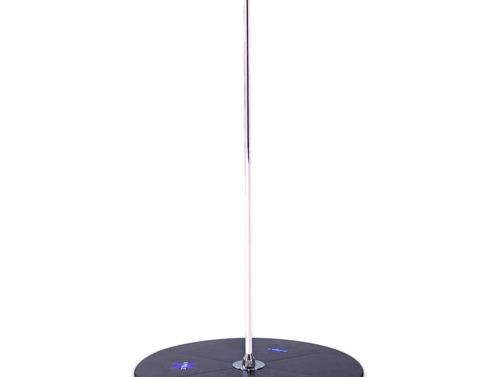 X-stage lite – static & spinning pole (45mm chrome) – ideal for photoshoots & events
