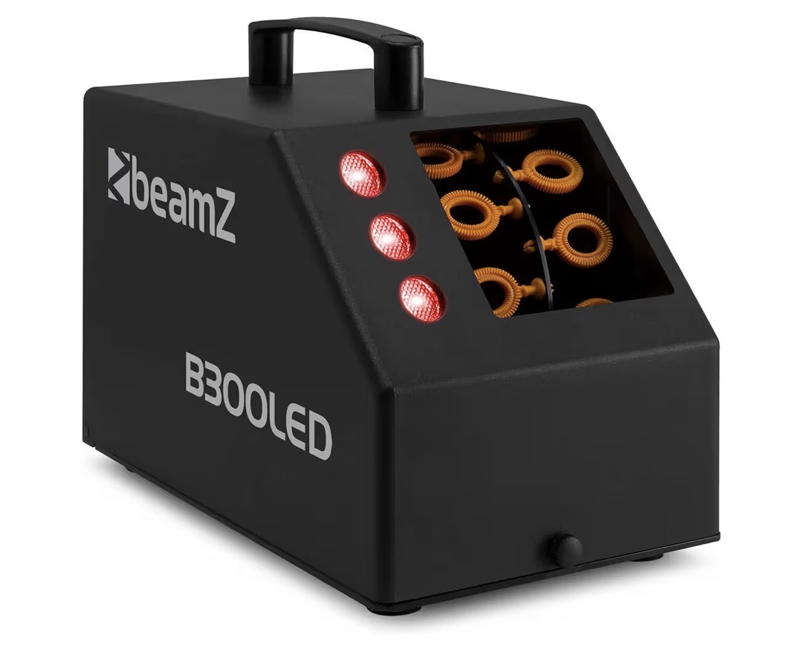 Beamz b300led compact bubble machine with built-in rgb led lights