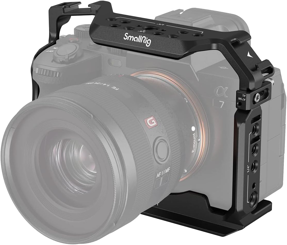 Smallrig full camera cage for sony alpha 7r v/alpha 7 iv/alpha 7s iii/alpha 1/ alpha 7r iv