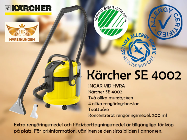 Kärcher se 4002, matt- och textilvårdsmaskin