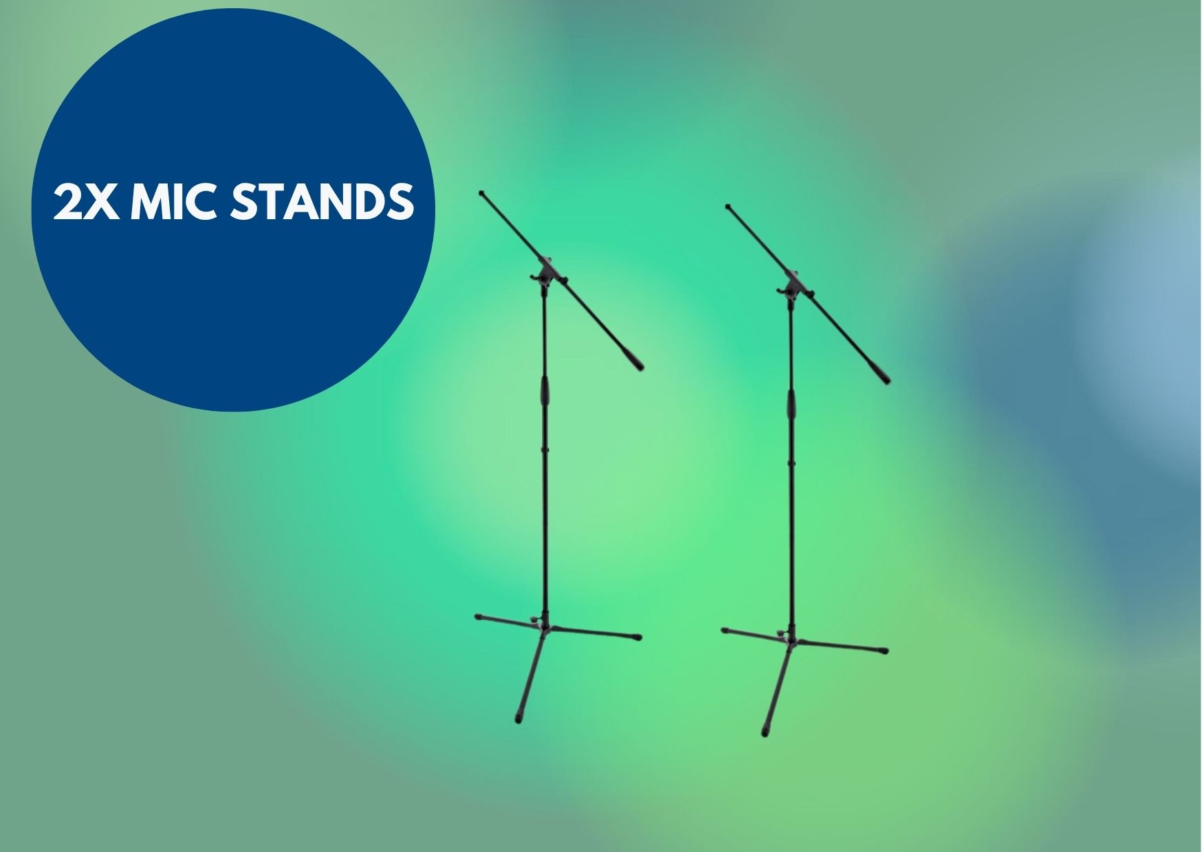 2x  mic stands, microphone stands
