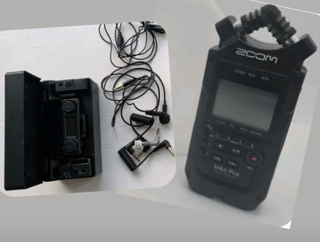 Hollyland lark 150 duo wireless lavalier microphone system with zoom h4n pro