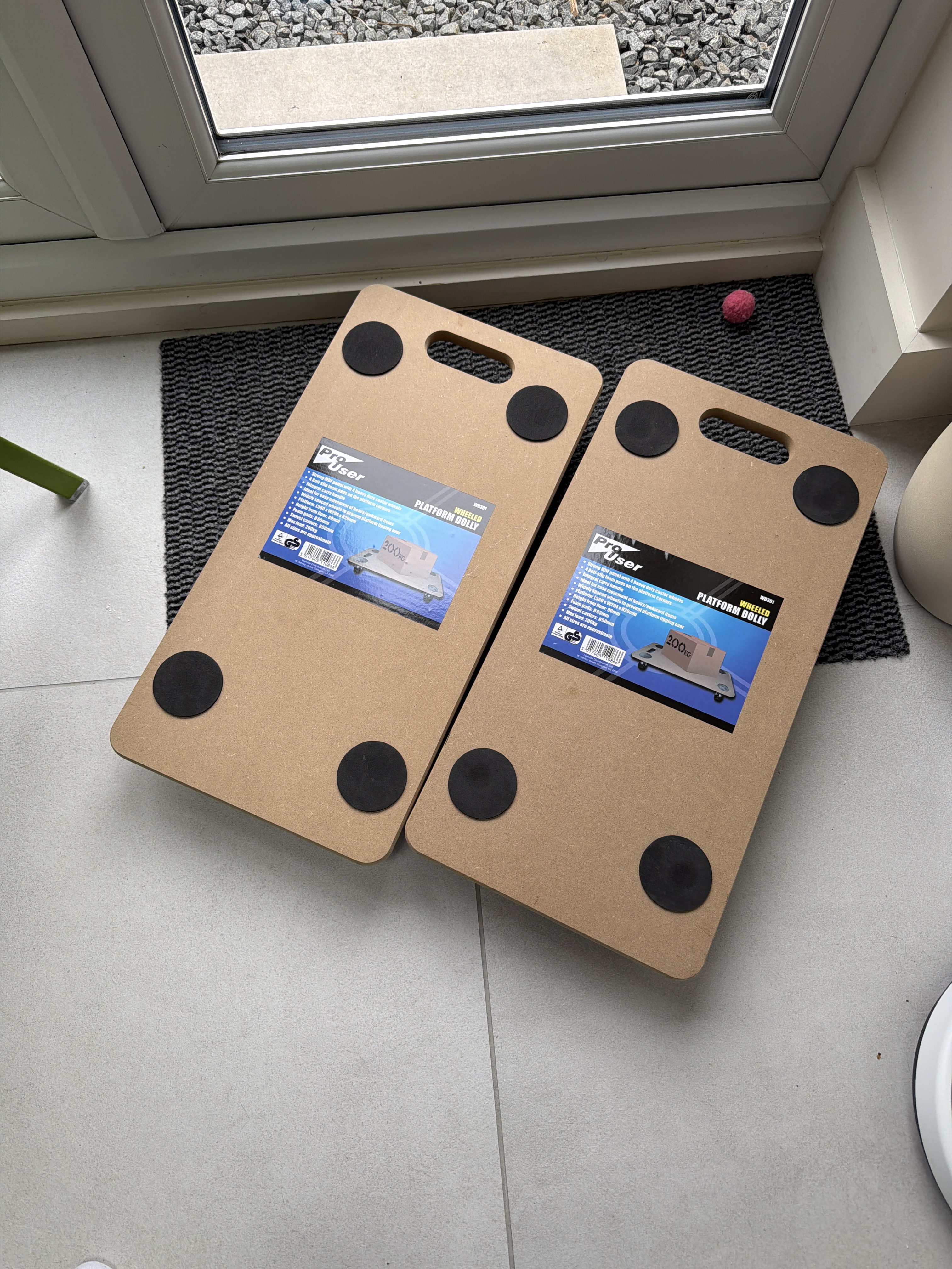 2 x wheeled platform dolly for moving boxes and furnituren