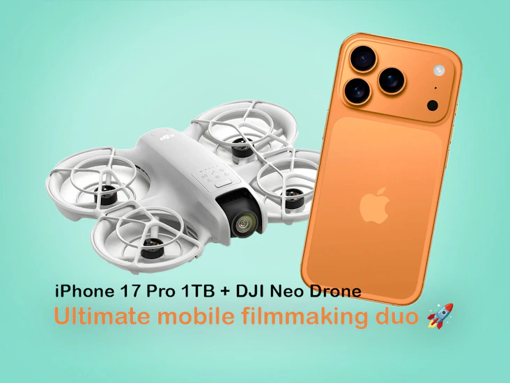 Iphone 17 pro 1tb + dji neo drone the ultimate mobile filmmaking duo 🚀