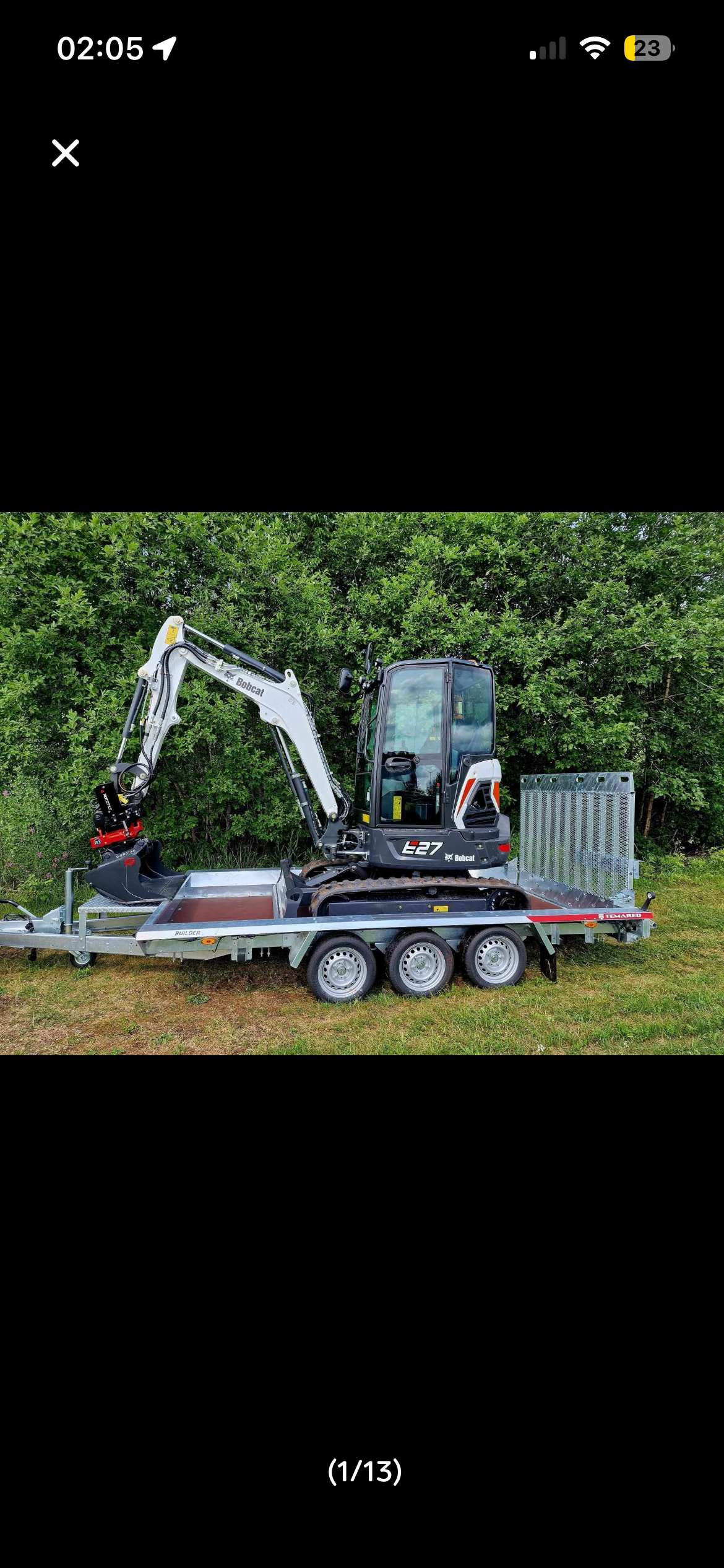 Minigraver med rototilt 2.7 tonn 