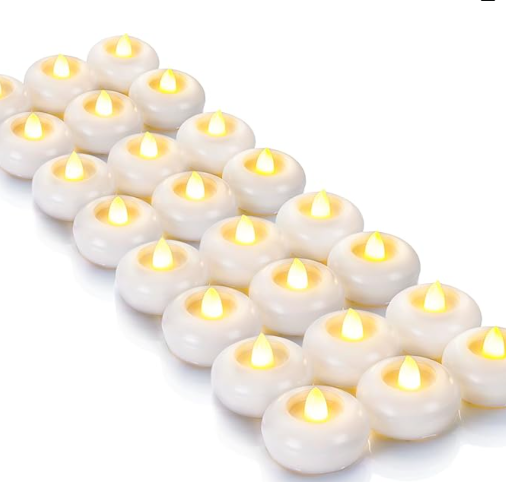 Flameless led floating waterproof tealights candles