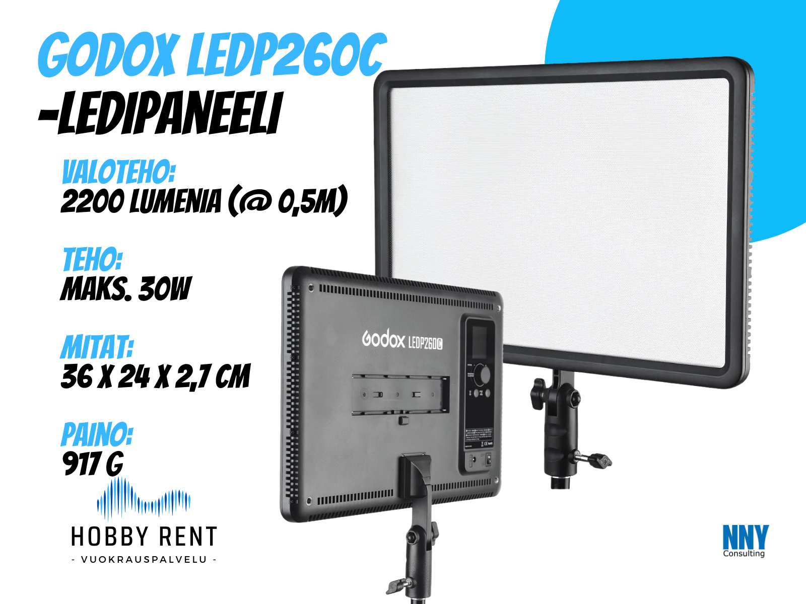 Godox ledp260c – ammattitason pehmeä led-paneeli video- ja valokuvaukseen