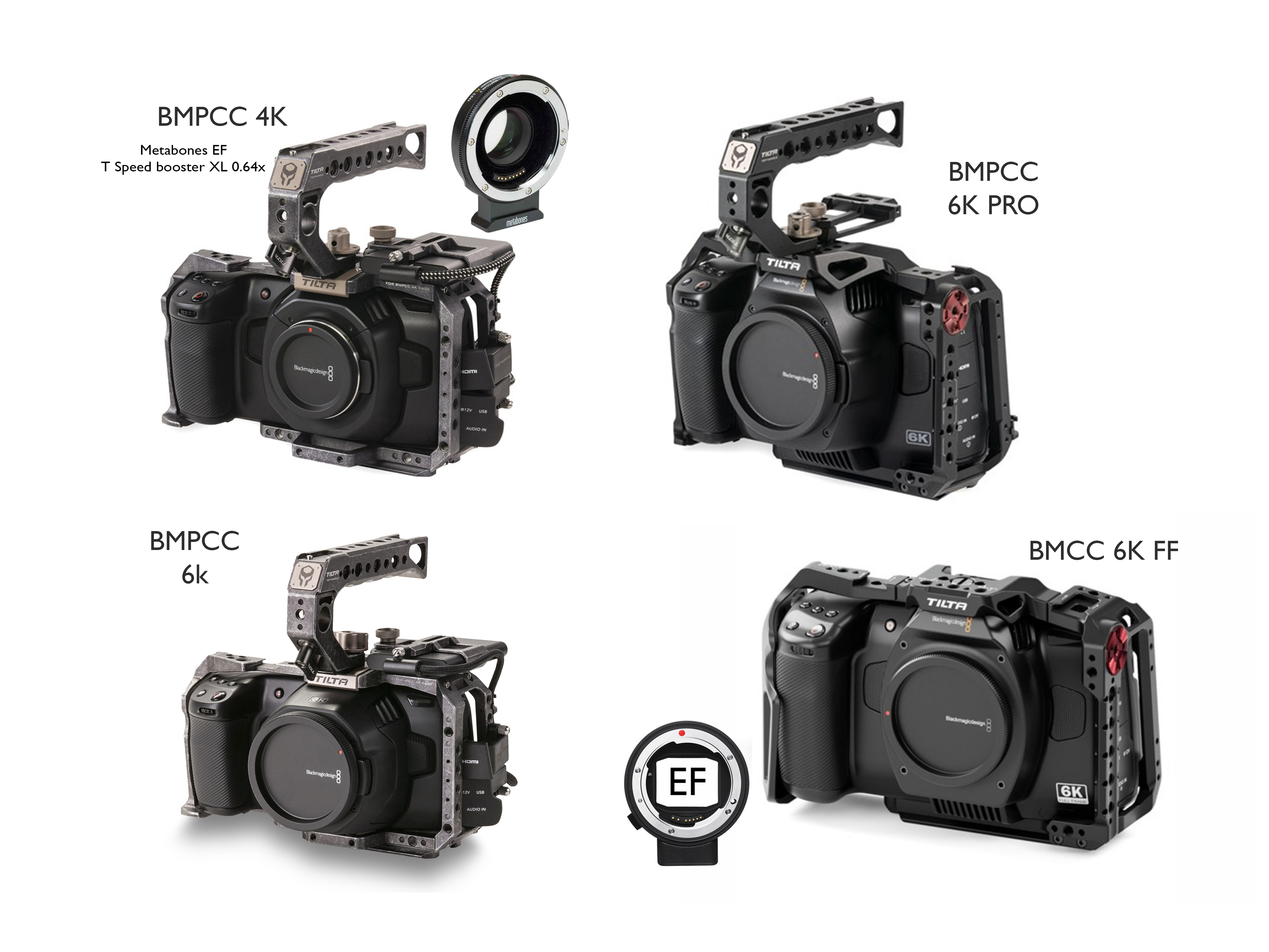Black magic cinema camera 4k, 6k, 6k pro, 6k ff. custom 