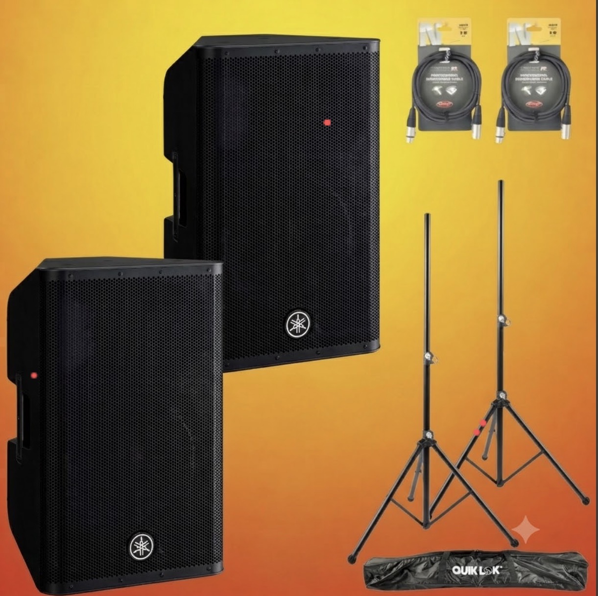 2x yamaha dxr12 mkii pa speakers (up to 300 people)