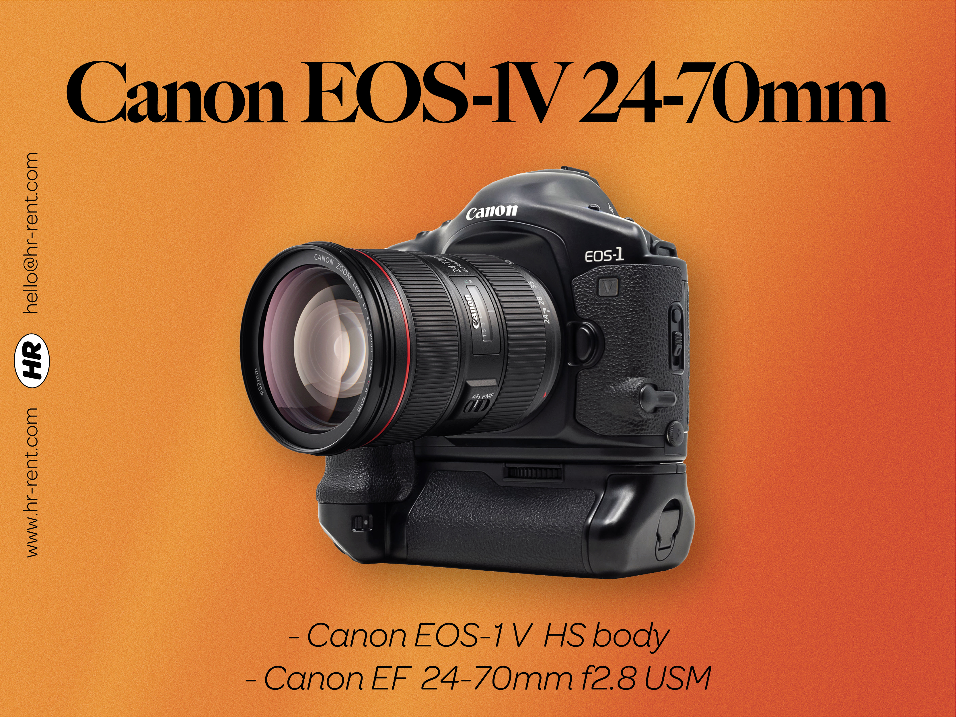 Canon eos-1 v body + ef 24-70mm f2.8 lens (canon eos 1v)