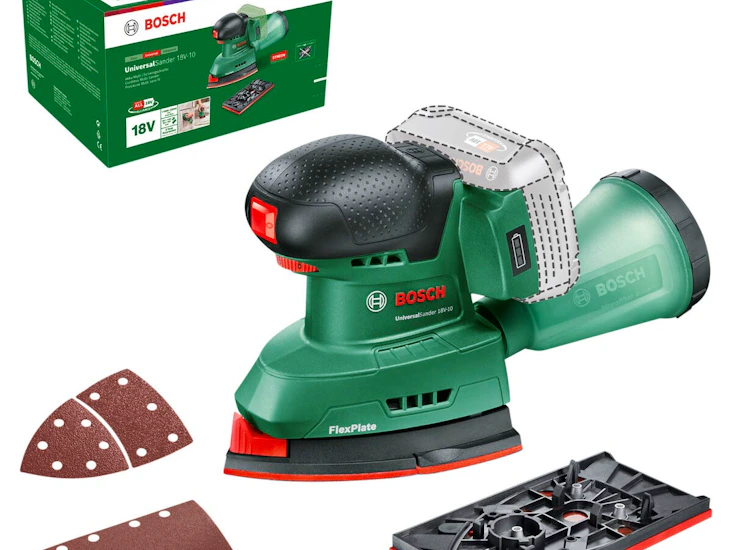 Bosch universalsander 18v-10 multislip, batteridriven
