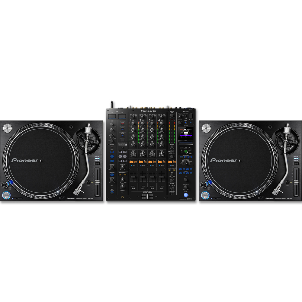 Pioneer dj 2x plx1000 turntables & djm-a9 with needles