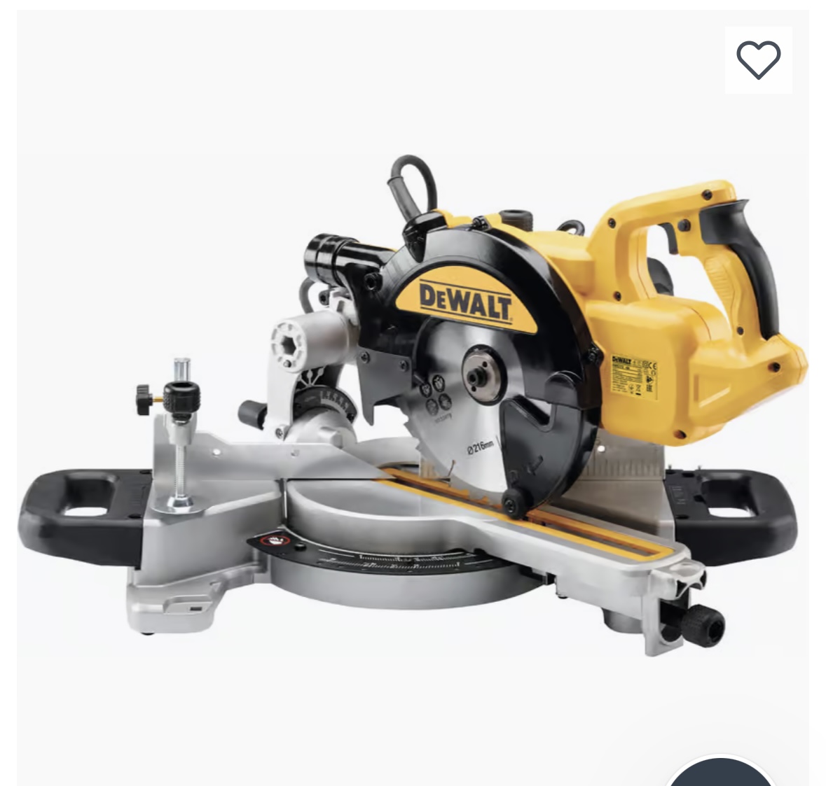 Dewalt kapp- og gjærsag 1300w 216mm