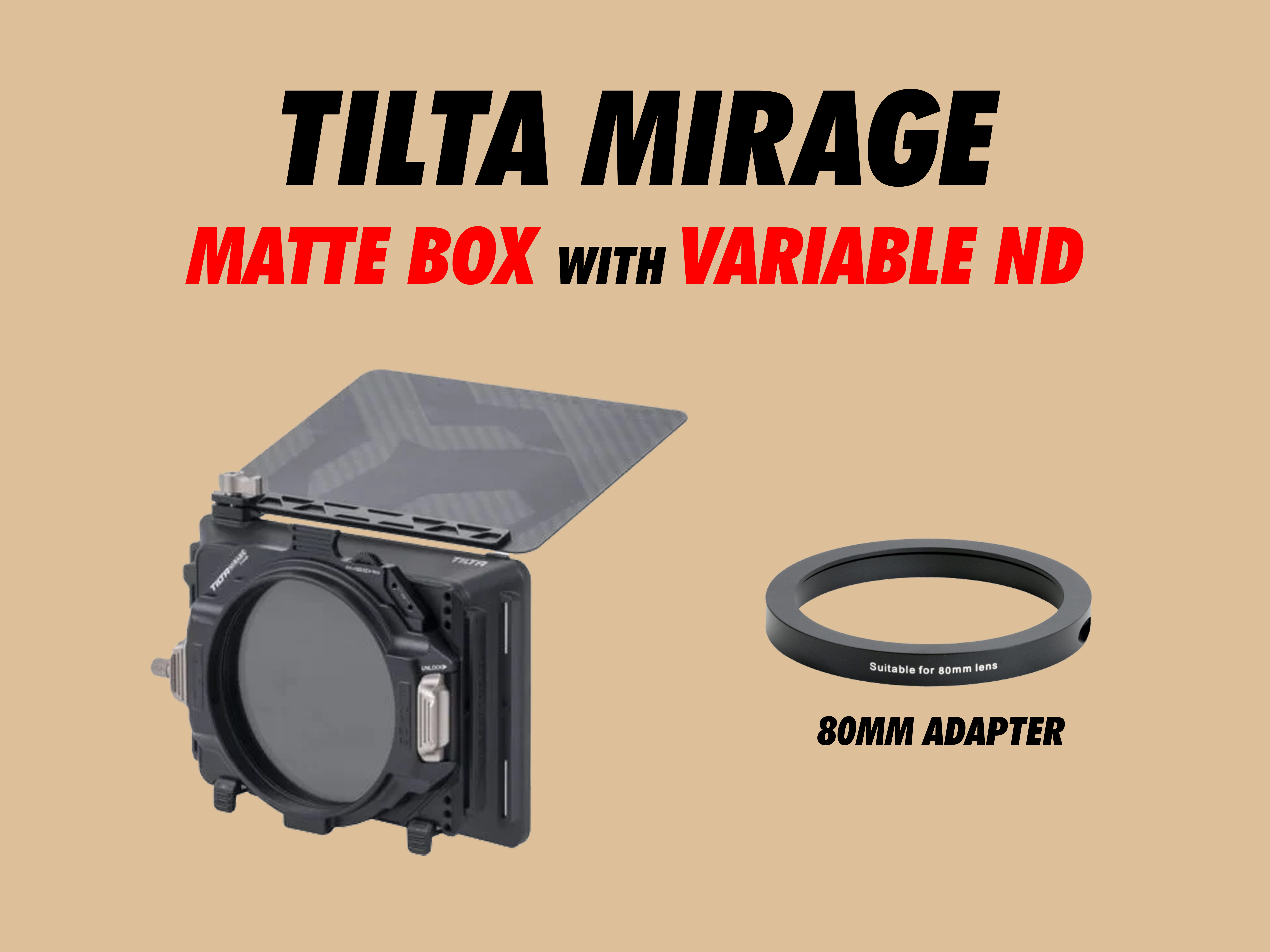 Tilta mirage matte box with variable nd and 80 o.d bm-16