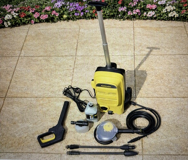 Karcher k4 pressure washer + patio cleaner + car kit — powerful & easy to use