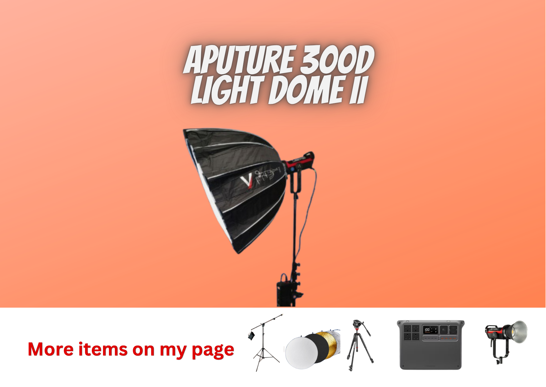 Aputure 300d mark ii, light dome ii - film light
