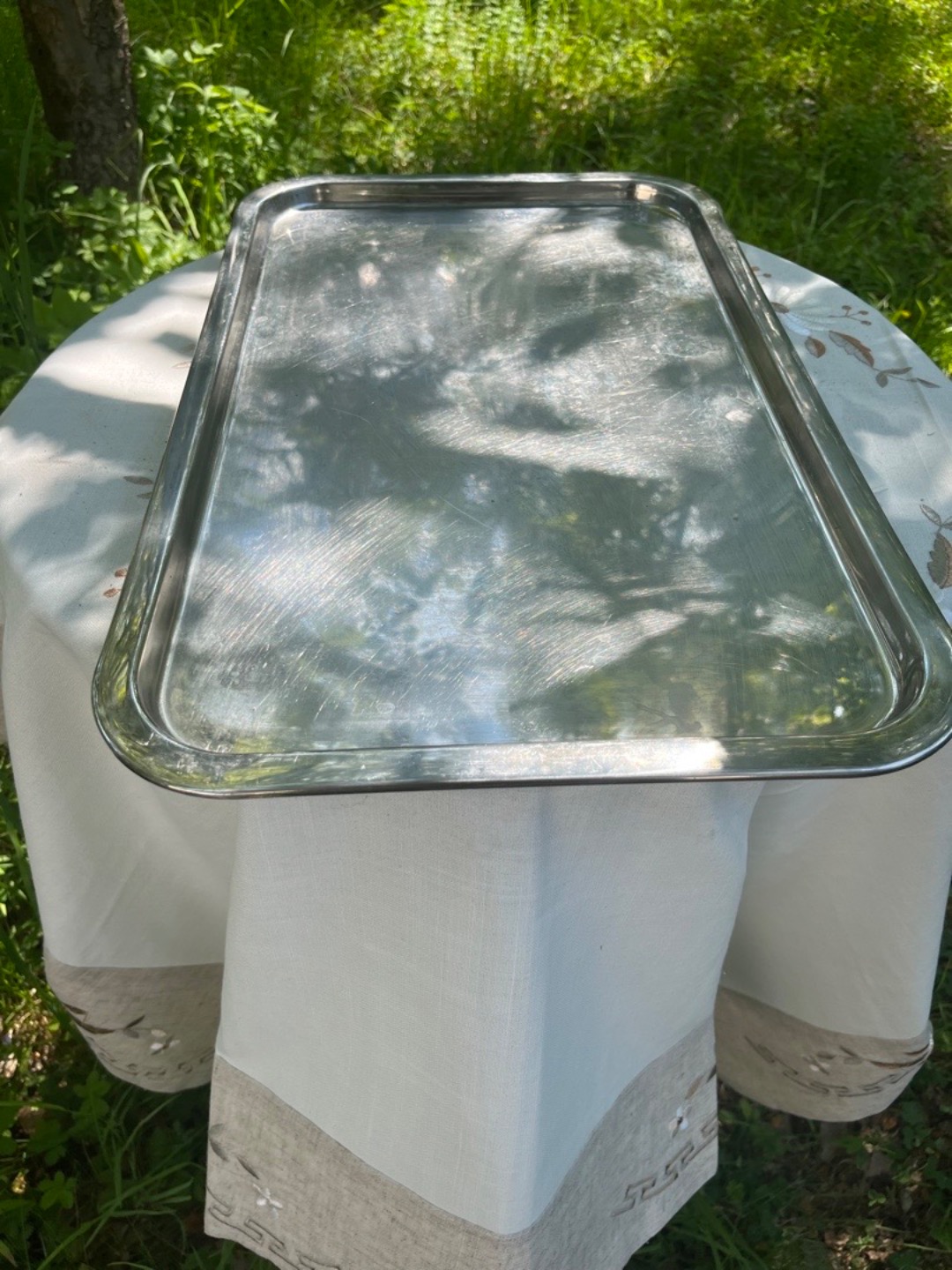 Serveringsfat - silver/guld