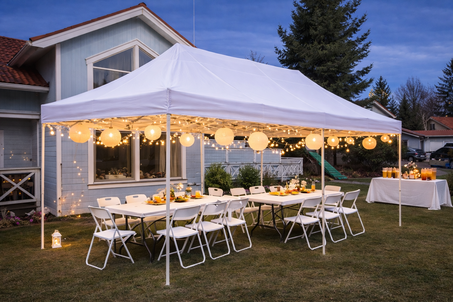 Juhlateltta 3x6 metriä - valkoinen
