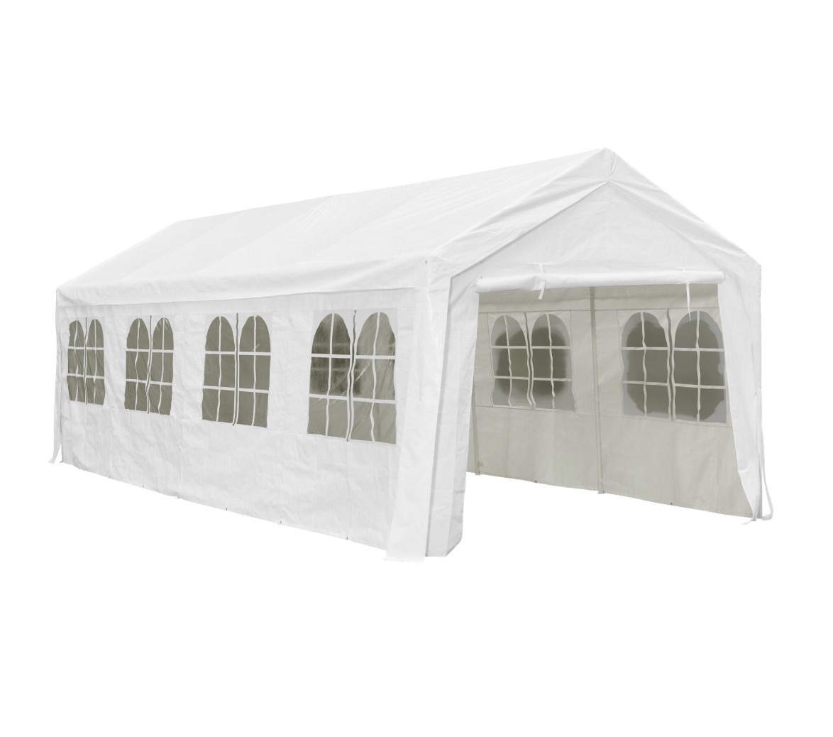 Solid partytelt (8x3m) fra ekvip – perfekt for bryllup, konfirmasjon og hagefest!