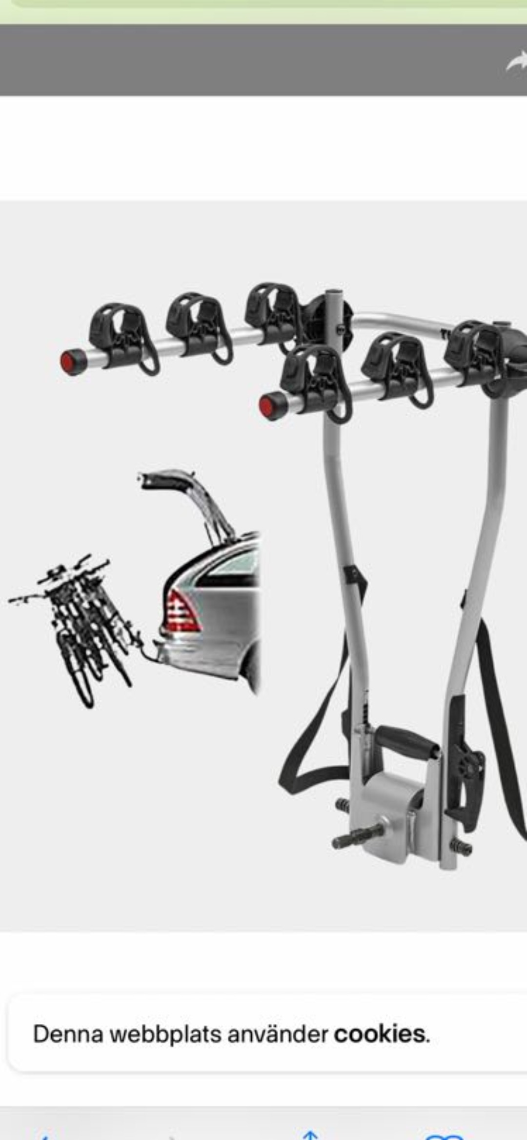 Thule cykelhållare 3 st cyklar. 