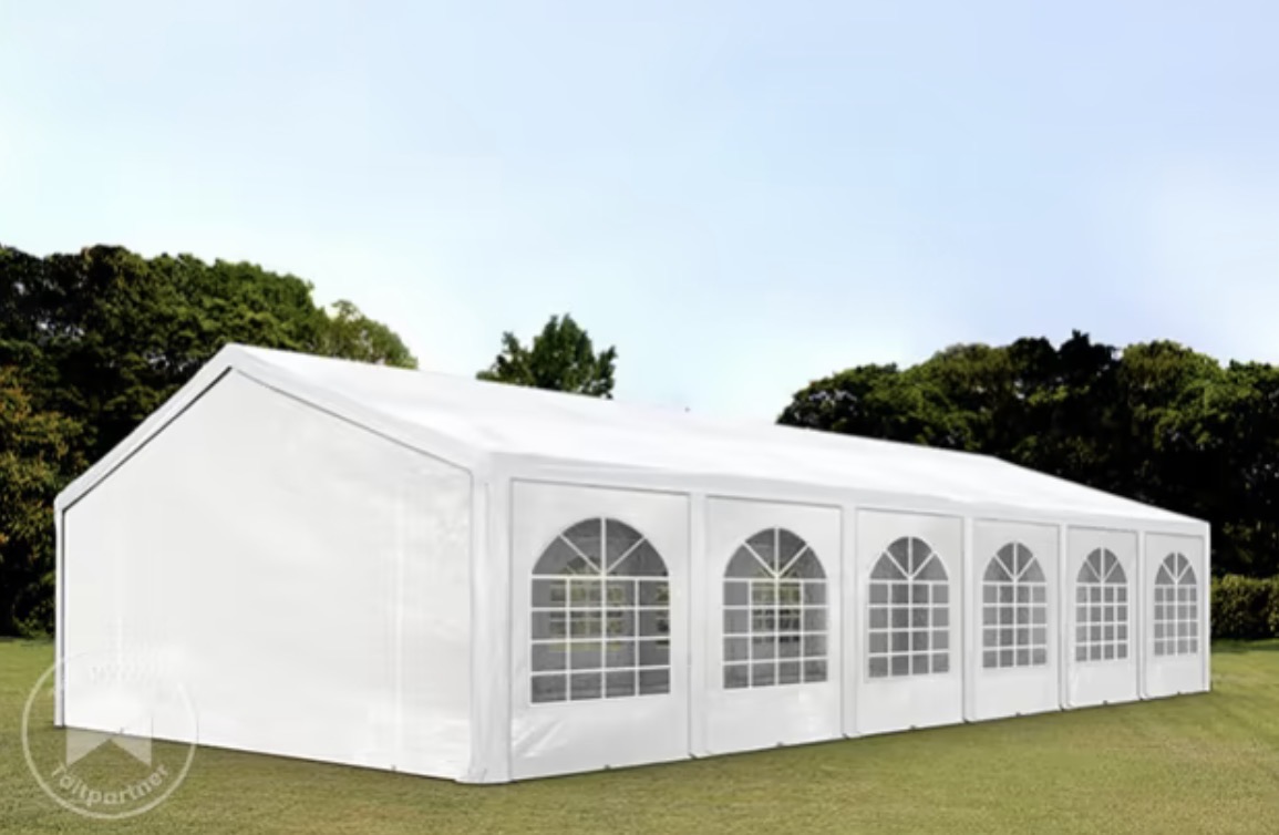Partytält 12x5 m vit 