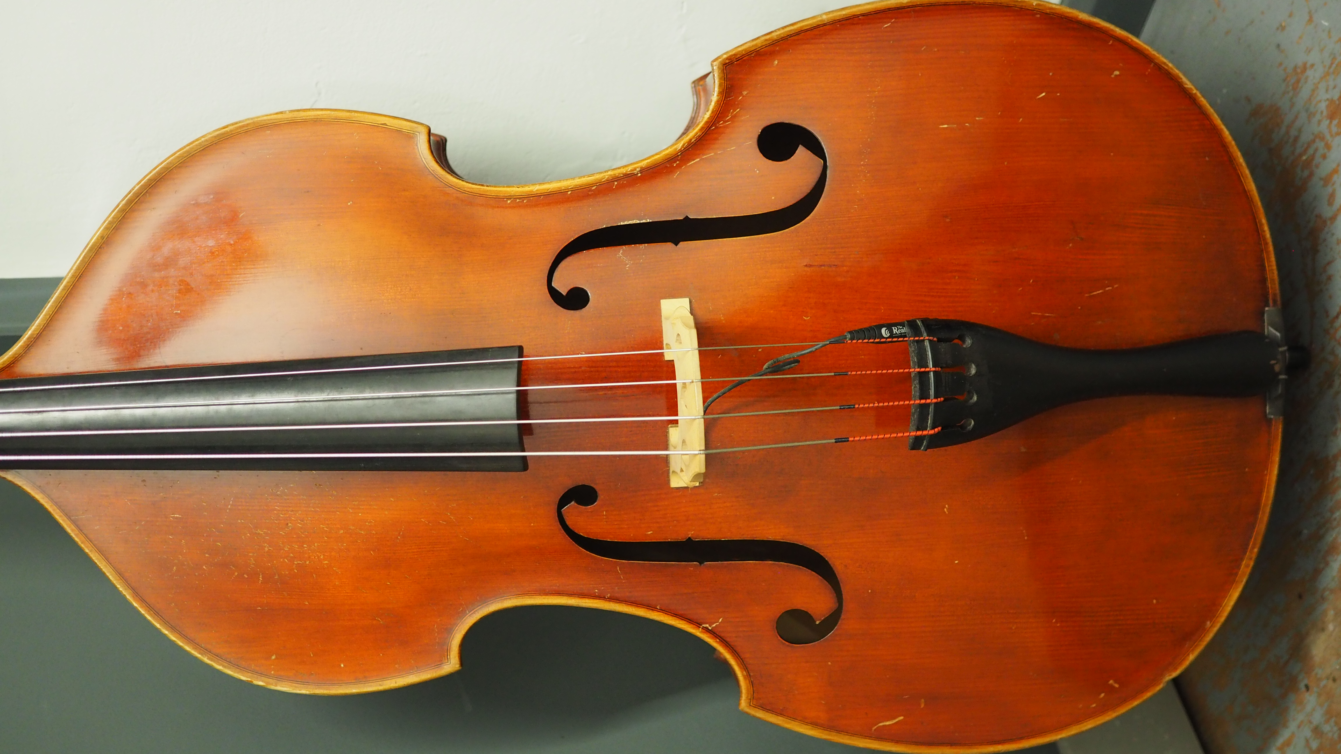 German 3/4 double bass + bow + buggy wheels